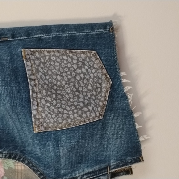 BDG Urban Outfitters Patchwork Mini Denim Skirt with Floral and Plaid Details XS - Picture 5 of 15
